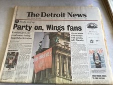 1997 Detroit Red Wings Stanley Cup Lot of 4 Newspapers Detroit News Free Press