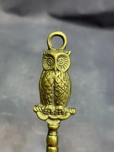 Vintage Arts & Crafts Ära massiv Messing Doppel Eule Brieföffner/Messer - Bild 1 von 4