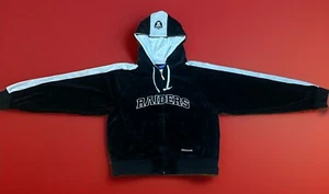 Vintage Kids Size Large Reebok Oakland Raiders Hoodie Zipper  - Picture 1 of 13