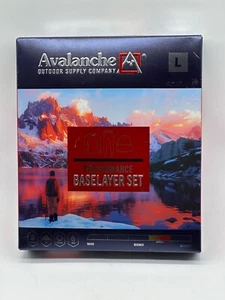 NEW MEN'S AVALANCHE PERFORMANCE BASE LAYER 3 PIECE SET BLACK LARGE LIGHTWEIGHT - Picture 1 of 4