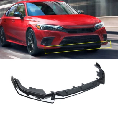  Für 2022-2024 Honda CivicCarbon Look Frontstoßstange Lip Splitter Diffusor ABS - Bild 1 von 4