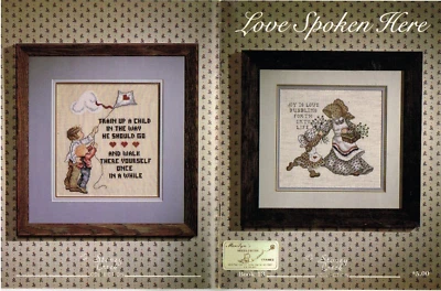 Love Spoken Here Cross Stitch Pattern Book 13 Stoney Creek 1985 VTG Kids + - Image 1 of 3