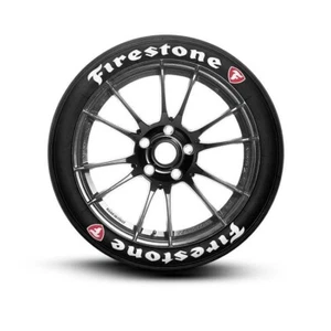 Tyre Lettering For Firestone Tyre Decal Stickers 16"-22"8xpcs tyre decal 25mm Wh - Picture 1 of 3