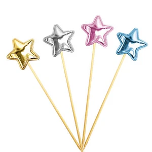 Star Birthday Cake Topper 5pcs/pack Birthday Cake Toppers For Any Age - Picture 1 of 16