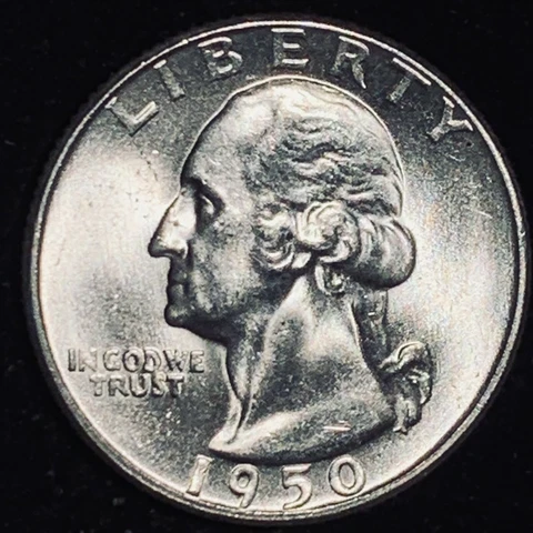1950 S, S /D (S Over D) WASHINGTON QUARTER RARE EXAMPLE!! SUPERB GEMBU+SCARCE $ Cover
