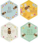 Set of 4 Different Bee Manicure Nail Files Emery Boards by Sass & Belle