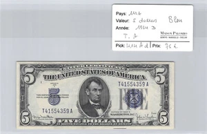USA $5 Dollars 1934 D T/A - Blue - Picture 1 of 2