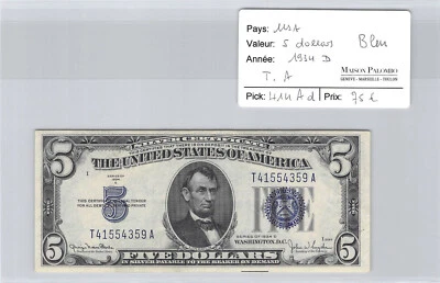USA $5 Dollars 1934 D T/A - Blue - Image 1 of 2