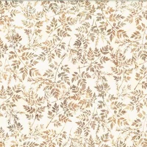 Hoffman - Bali Batik - Sweet Sandalwood Mixed Floral & Leaves Funnel Cake, BTY - Picture 1 of 7