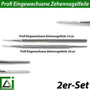 Profi Eingewachsene Zehennagelfeile doppelseitige und Einseitig Seitenkanten Neu - Picture 1 of 12