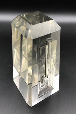 ANCIEN c1900 OBELISQUE VERRE ou CRISTAL pour thermomètre - Photo 1/4