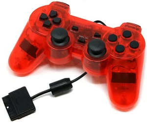 Controller for PlayStation PS2 Wired Blue Red Green 1 to 2 Pack + US Seller - Picture 1 of 13