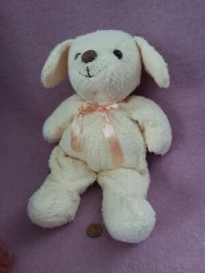 13" Kellytoy FLOPPY PALE YELLOW CREAM PUPPY DOG plush stuffed bean bag - Picture 1 of 5