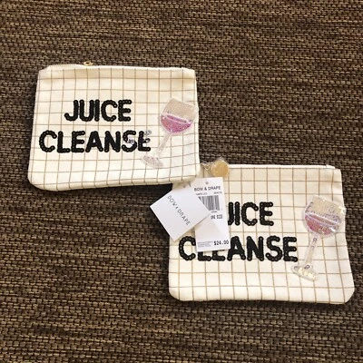 Lote de 2 Monederos Bolso Lazo y Cortina Tema Vino, Envío Gratis, Blanco Dorado Negro Rosa Foto 1 de 3