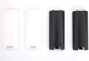 Replacement Black And White Battery Cover For Nintendo Wii Remote X 4 By 4Z - Picture 1 of 3