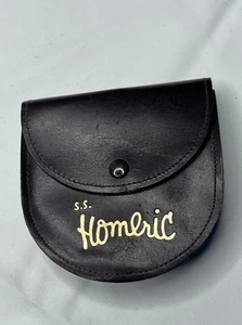 JUEGO DE 6 POSAVASOS VINTAGE HOME LINES SS CRUCERO OCEÁNICO CON ESTUCHE DE CUERO 1971 - Imagen 1 de 5