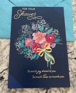 Tarjeta de felicitación para tu boda ducha tanta alegría tanto amor 5,5”x8” sello - Imagen 1 de 12