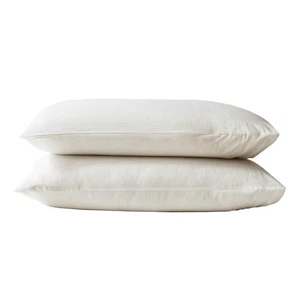 Pure Linen Pillowcases 1 Pair, 100% French Natural Flax Pillow Cases (Queen, ... - Picture 1 of 6