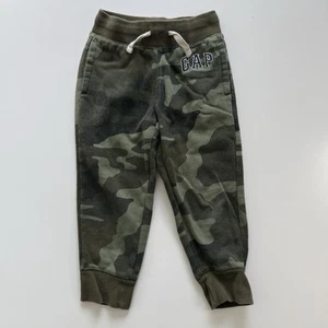 Gap Kids Camo Jogger Sweatpants Boys XS Green Youth Lounge Sweats - Picture 1 of 6