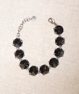 Pulsera Stella & Dot Amelie Plata Brillante/Gris - ¡Nueva! ¡Impresionante! - Imagen 1 de 6