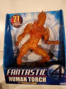 Marvel Legends Human Torch 12"" Figur durchscheinend Fantastic Four Film wie besehen - Bild 1 von 3