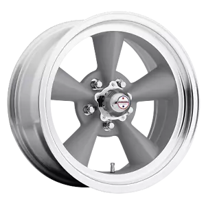 American Racing Vintage VN309 TT O 15x7 5x127 -5mm Vintage Silver Mach Lip - Picture 1 of 2
