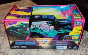 GRAVE DIGGER Nitro Neon R/C Walmart Exclusive 1/24 Scale 2.4 GHz NEW - Picture 1 of 4