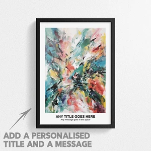 Personalised Abstract Expressionism Art Poster Print - Beautiful Wall Decor - Picture 1 of 13