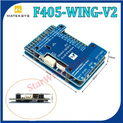 Matek MATEKSYS F405 WING V2 STM32F405RGT6 Flight Controller Built-in ICM42688P - Image 1 of 4