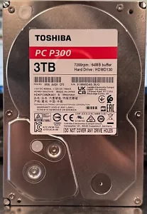 Toshiba P300 3TB Hard Drive HDWD130UZSVA 3.5" 7200rpm Internal SATA HDD - Picture 1 of 1
