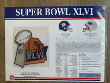 SUPER BOWL 46 Giants Patriots 2012 Willabee Ward OFFICIAL SB XLVI NFL PATCH CARD