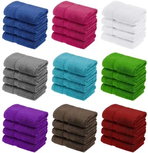 Luxury Hand Towels 100% Egyptian Cotton Super Soft Hairdresser Saloon Towels Set - Picture 1 of 58