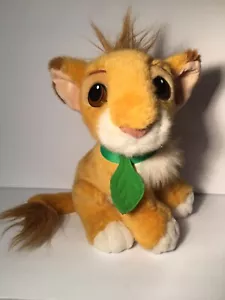 VTG 93 Lion King PLUSH Purring BABY Simba Disney Stuffed Animal Leaf Collar 10” - Picture 1 of 9