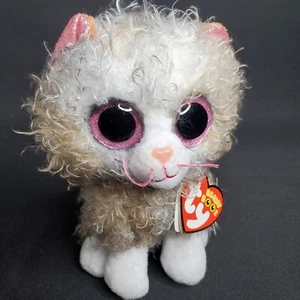 TY Beanie Boo Scrappy The Cat 6" Curly Swirly hair Kitty - Picture 1 of 12