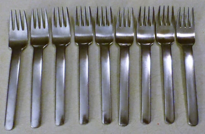 9 SPLENDIDE BLIZZARD Pattern 18/8 Stainless Steel MCM Salad Forks 6 1/2" Korea - Image 1 of 4