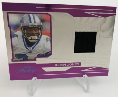KEVIN JONES JERSEY 2007 Playoff PRESTIGIOUS PROS SP/250 Card DETROIT LIONS - Image 1 of 4