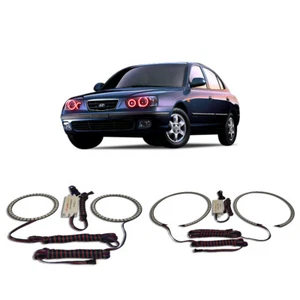 Kit de halo de faros de ojo de ángel rojo brillante para Hyundai Elantra 01-03 - Imagen 1 de 2