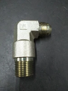 2501L-08-08 Hydraulic Fitting 90° Elbow Male 1/2" JIC-08 to Male 1/2" NPT - Picture 1 of 1