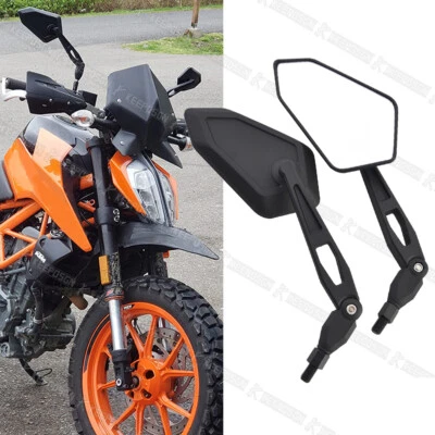 Motorcycle Folding Rearview Wing Mirrors 8-10mm For 1290 690 390 125 250 790 890 - Image 1 of 4