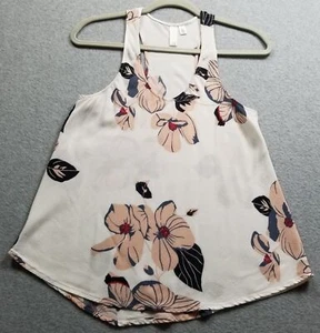BP Tank Top Women’s Small S Floral Sleeveless Spring Blouse Scoopneck Sheer - Picture 1 of 7