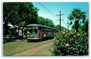 POSTCARD Street Car Scene New Orleans Louisiana LA Trolley Train - Picture 1 of 2