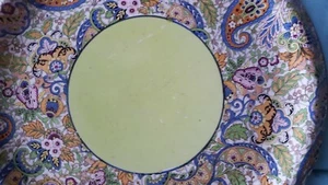 VTG. PAISLEY CHINTZ ~JHW & SON'S ENGLAND "FALCONA" WARE RIMMED 11" CAKE PLATE - Picture 1 of 4