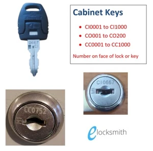 CL Cyberlock Cabinet Letterbox Lock Blank Key or Cut to Code Number CI CC CO - Picture 1 of 14