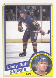 84/85 TOPPS..LINDY RUFF..NRMT..CARD # 23..SABRES..FREE COMBINED SHIP