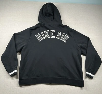 Nike Air Hoodie Mens 2xl Full Zip Double Sided Spell Out Embroidered CN9117-010 - Image 1 of 4