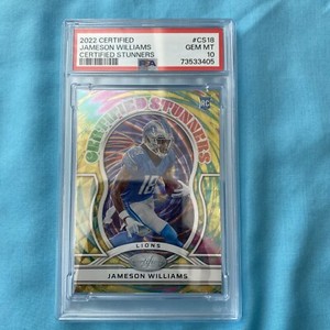 2022 Panini Certified Stunners Jameson Williams RC CASE HIT PSA 10 GEM MT Lions