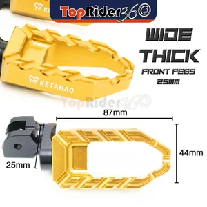 GOLD 25mm Extended BUZZ Front Foot Pegs For Ducati Sport 800 All Year - Picture 1 of 8