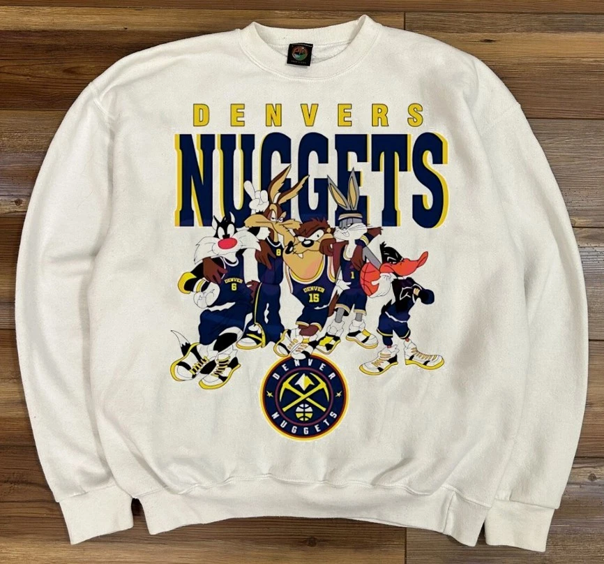 Denver Nuggets Baloncesto Campeones Looney Tunes Cuello Redondo Sudadera VK06423 Foto 1 de 1