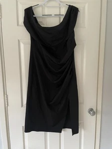 BNWT NEW ASOS Black Off the Shoulder Pleated Midi Dress Size 20, Party, Occasion - Picture 1 of 7
