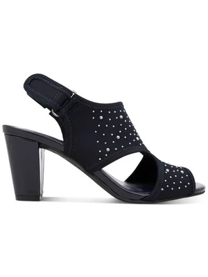 Женские черные туфли-лодочки KAREN SCOTT Goring Dalinaa на блочном каблуке с открытым носком 7,5 M - Изображение 1 из 4